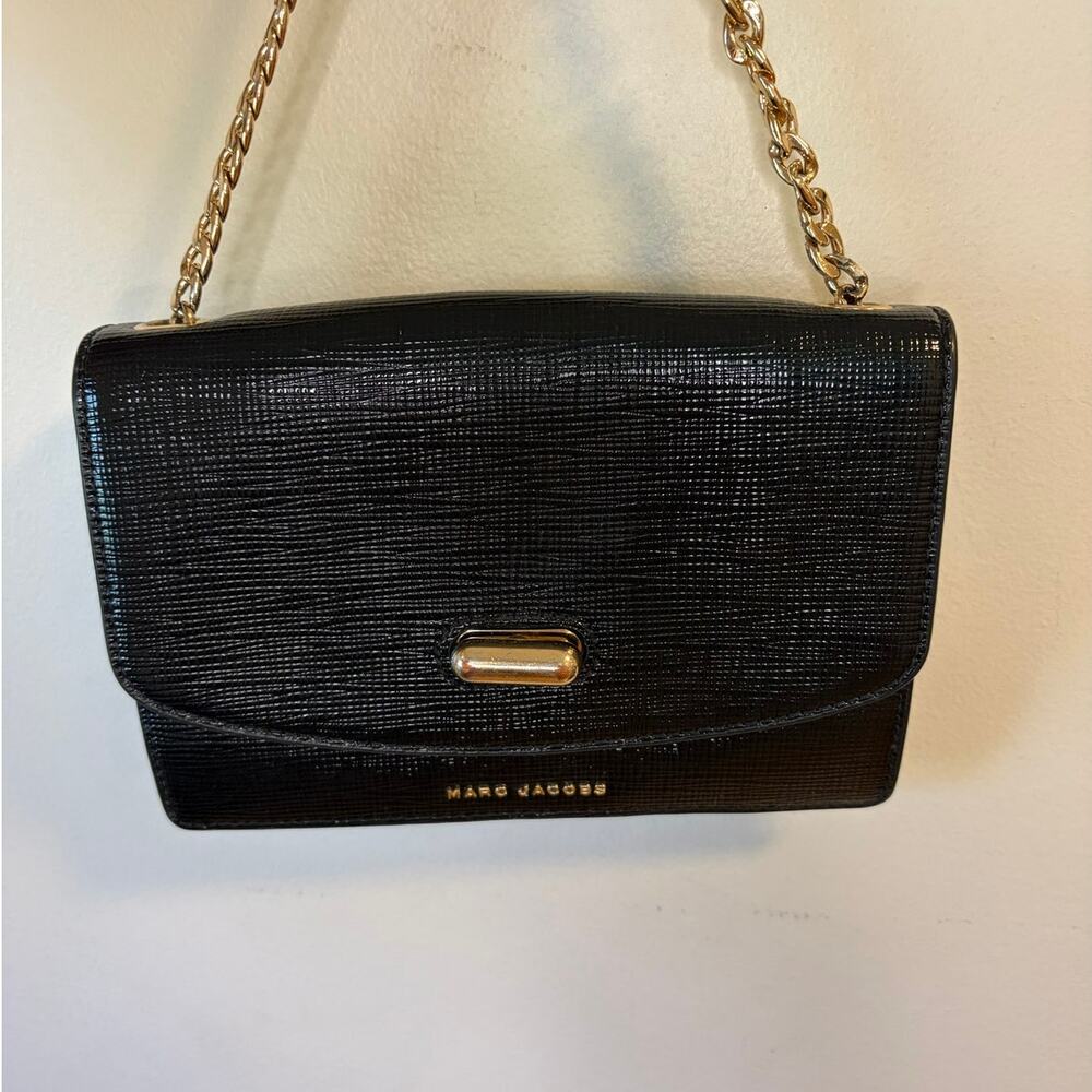 Marc Jacobs The Commuter Crossgrain Crossbody Bag in Black/Gold